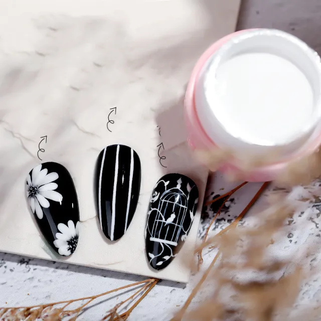 Nail Art Japanese Metal Painted Glue Painted Glue White - Shop at LoveMi
