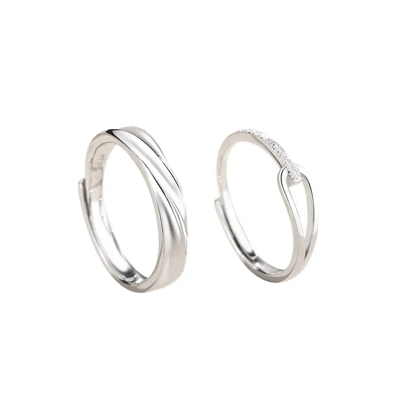 925 Sterling Silver Rupert's Tears Couple Ring