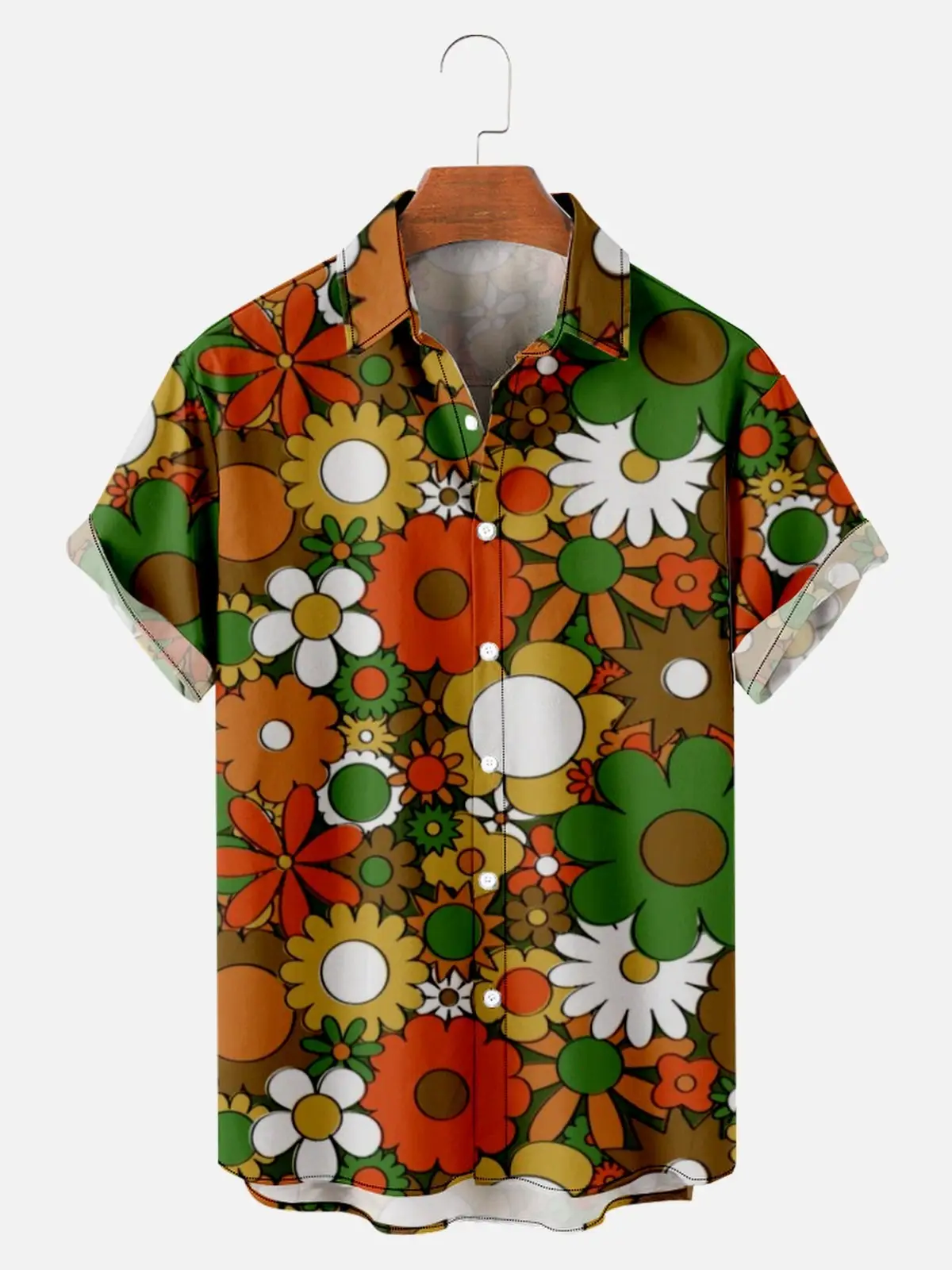 Summer Off Loose Short-sleeved Shirt Men's