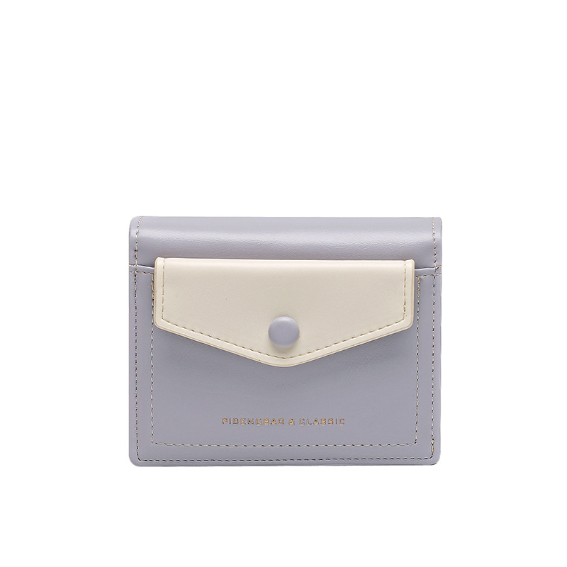 Urban Minimalist Women's Short Leather Wallet Purple - Shop at LoveMi