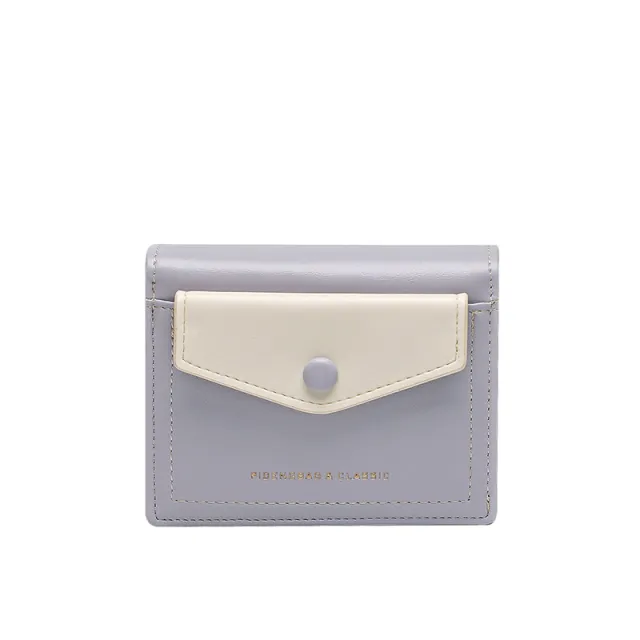 Urban Minimalist Women's Short Leather Wallet Purple - Shop at LoveMi