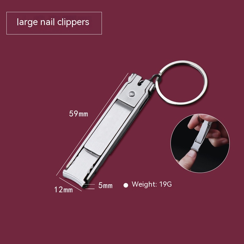 Title 5, Stainless Steel Folding Nail Clippers Anti-spla...