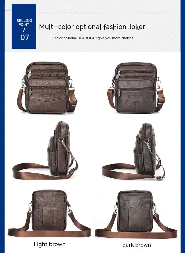 New Men's Waist Bag Multi-functional Shoulder Messenger Bag Can Wear Mobile Phone Belt Pouch