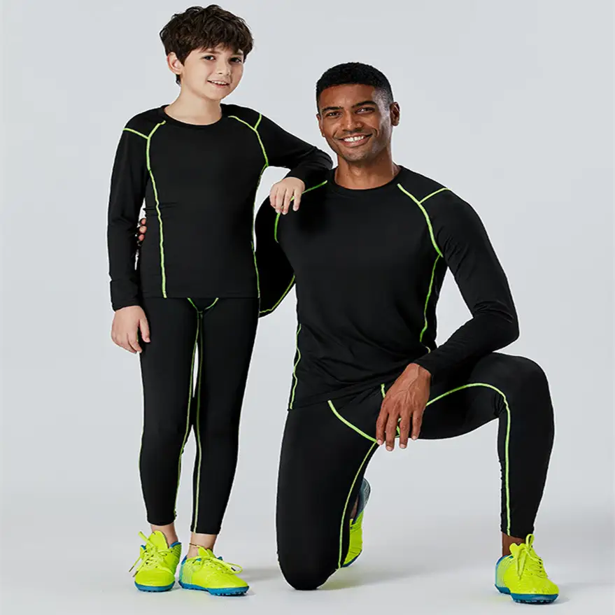Men's Two-piece Bodysuit Long Sleeve Sports Suit