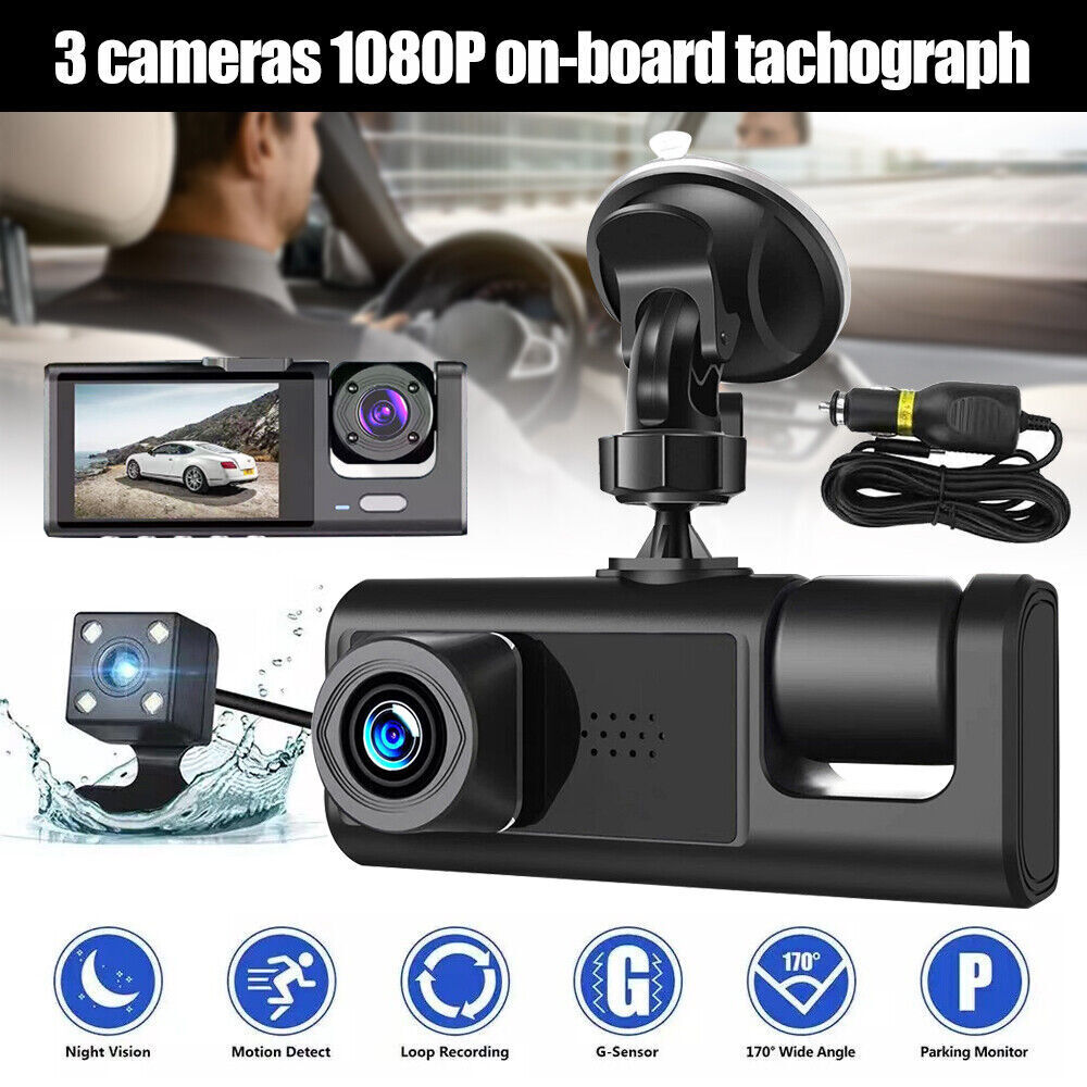 1080P Dual Lens Car Dash Cam Recorder G Sensor DVR Front And Rear Camera Video - Zdjęcie 10 z 10