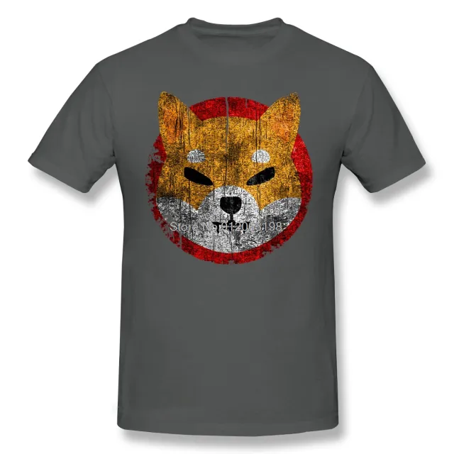 Men Shib Coin Shiba Crypto Doge Killer Black T Shirt Dark Grey - Shop at LoveMi