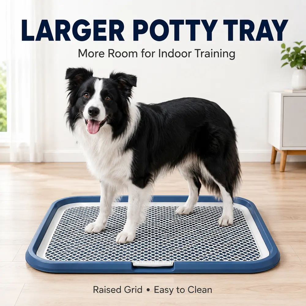 Dog Potty Tray With Removable Grating, Leak-Proof