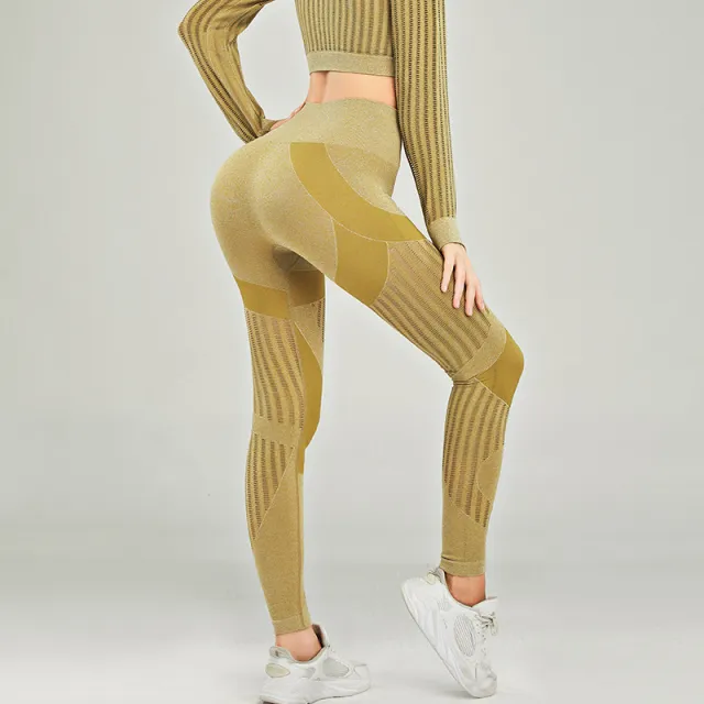Hip lifting Peach Cross border Mesh Fitness Pants Olive - Shop at LoveMi