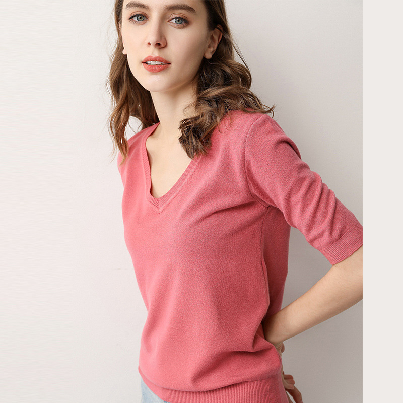 Title 7, Short-sleeved Western Style Sweater Knit Sweater