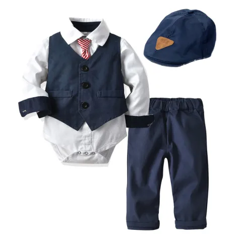 Baby Boy Gentleman Suit One-piece Romper