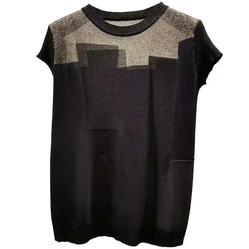 Ice Silk Short-sleeved Knitted Bottoming Shirt