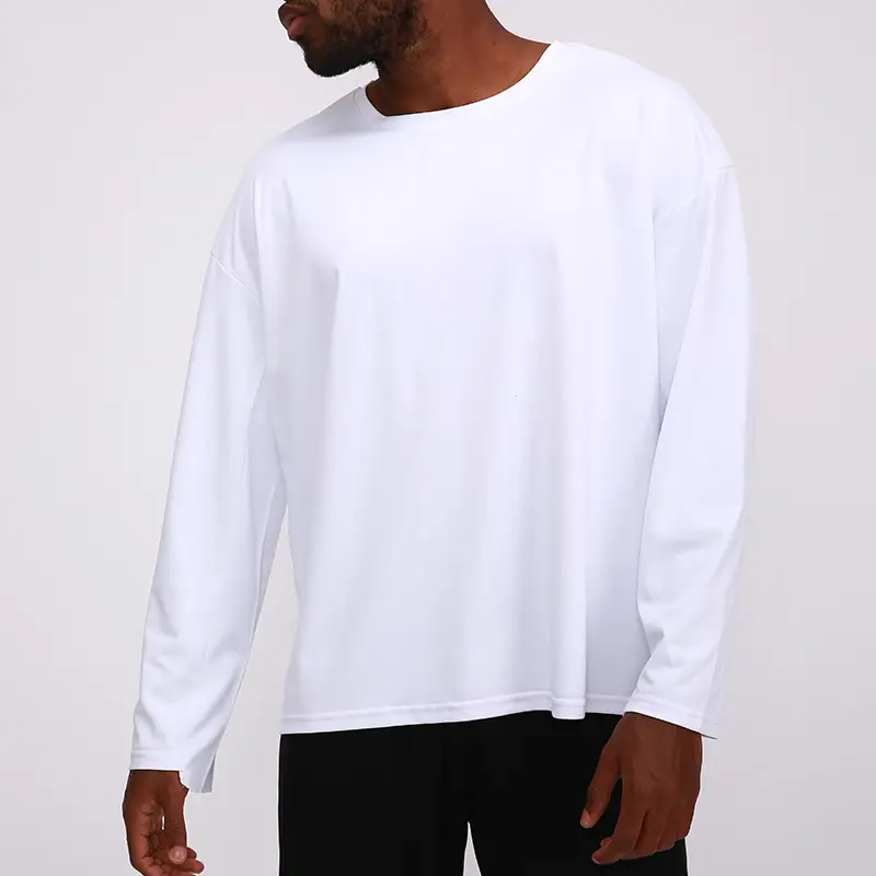 Men's Sports Long-sleeved Yoga Fitness Training Quick-drying Round Neck Top