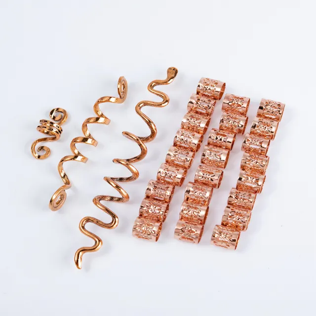 Retro National Style Spiral Dirty Braid Hair Clip Rose Gold - Shop at LoveMi