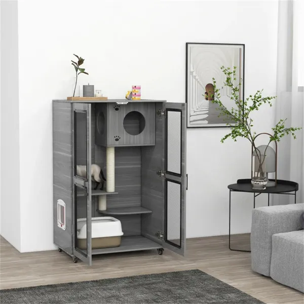 Cat Villa, Cat Apartment With Wheels