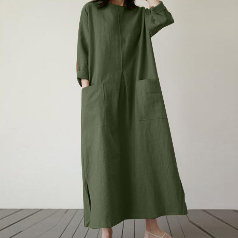 elegant-autumn-womens-solid-dress