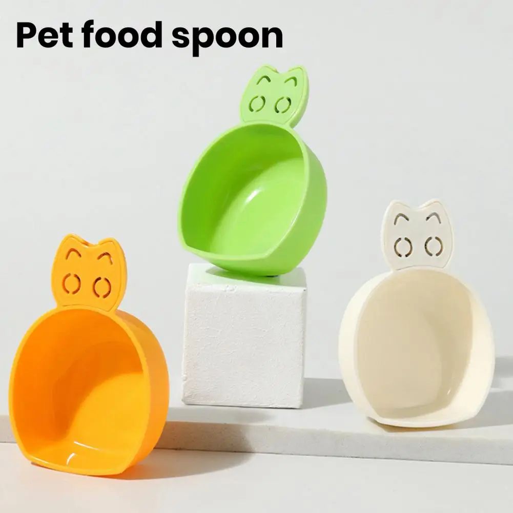 Pet Food Scoop Plastic Grain Spoon Multifunctional Timed Quantitative Feeding Spoon Safe Non-Toxic Pet Food Measuring Scoop
