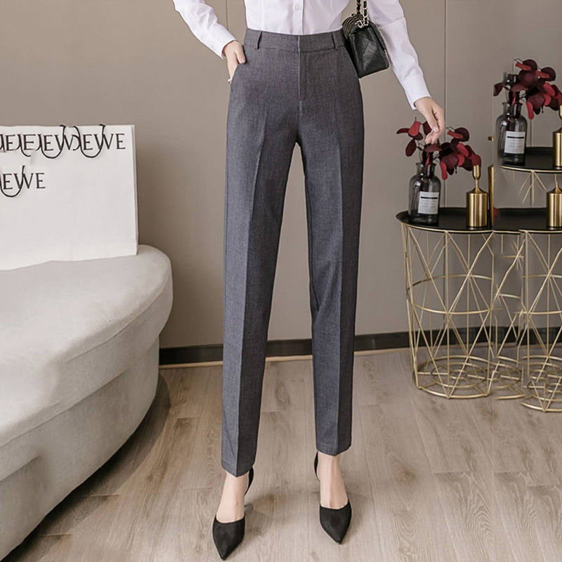 Title 4, Grijze pantalon dames Elegante broek voor vrouw...