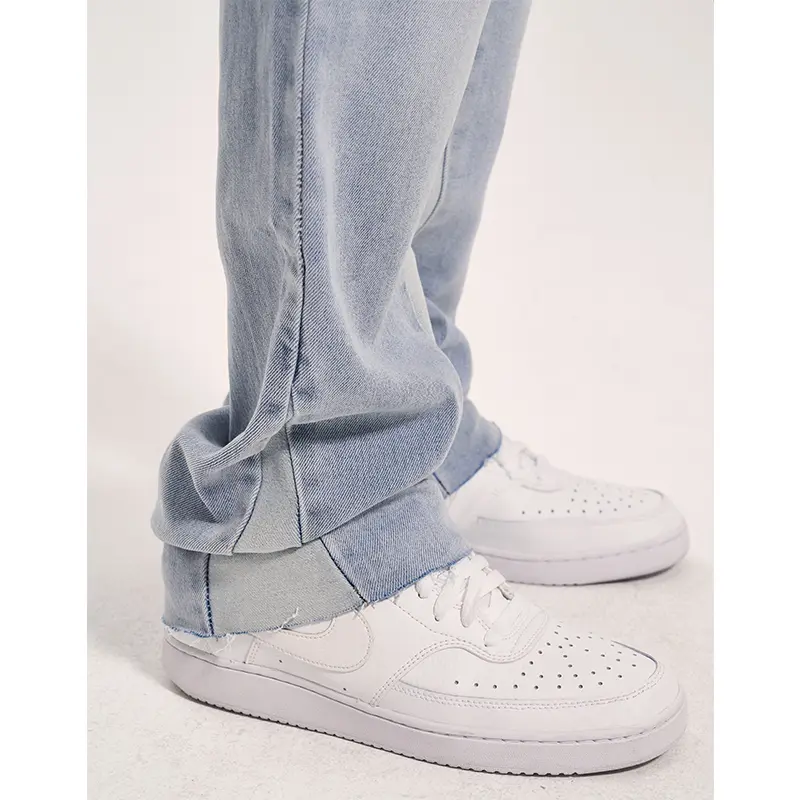 Splicing Contrast Color Retro Men's Trendy Micro Flared Pants
