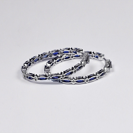 European And American Fashion Women's Large Circle Earrings With Copper And Zircon