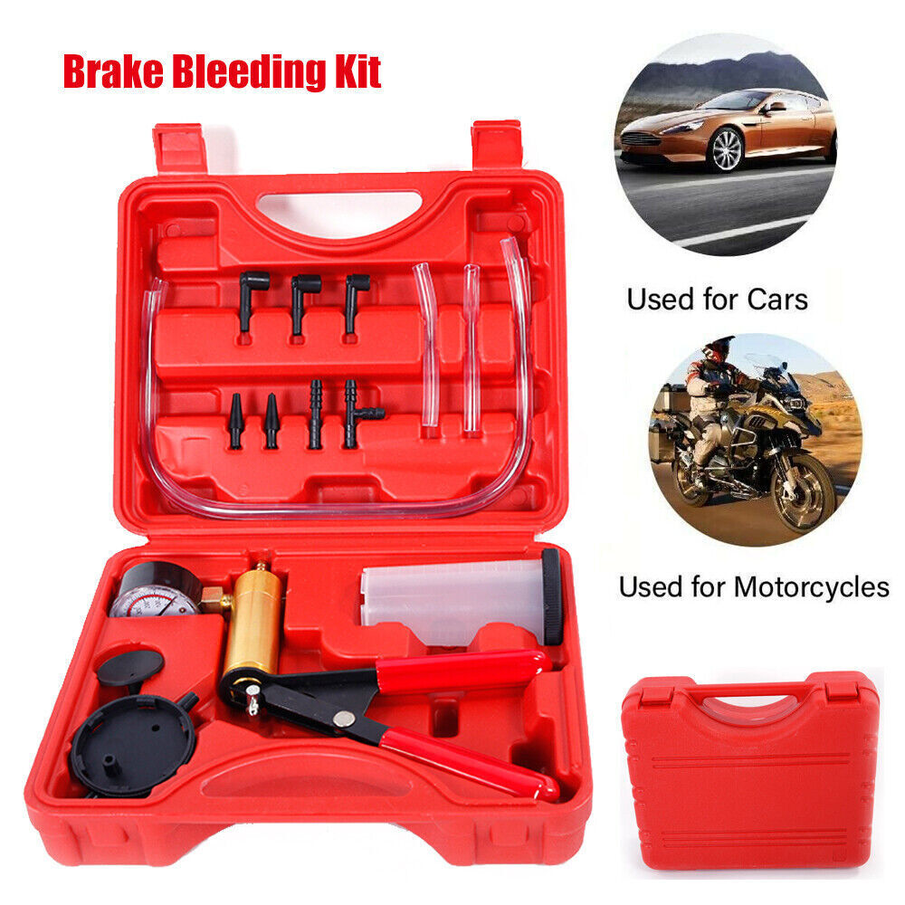 Hand-Held Brake Bleeder Tester Set Car Motorbike Bleeding Vacuum Bleed Tool
