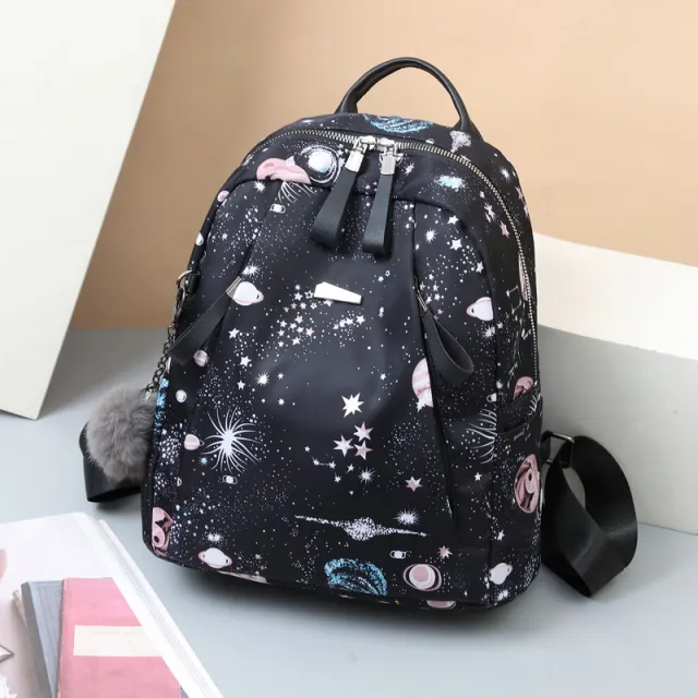 Ins Fashion Backpack Women Solid School Bag Outdoors Travel Bags Girl Stars - Shop at LoveMi