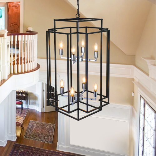 8 Lantern Tiered Chandeliers view 4
