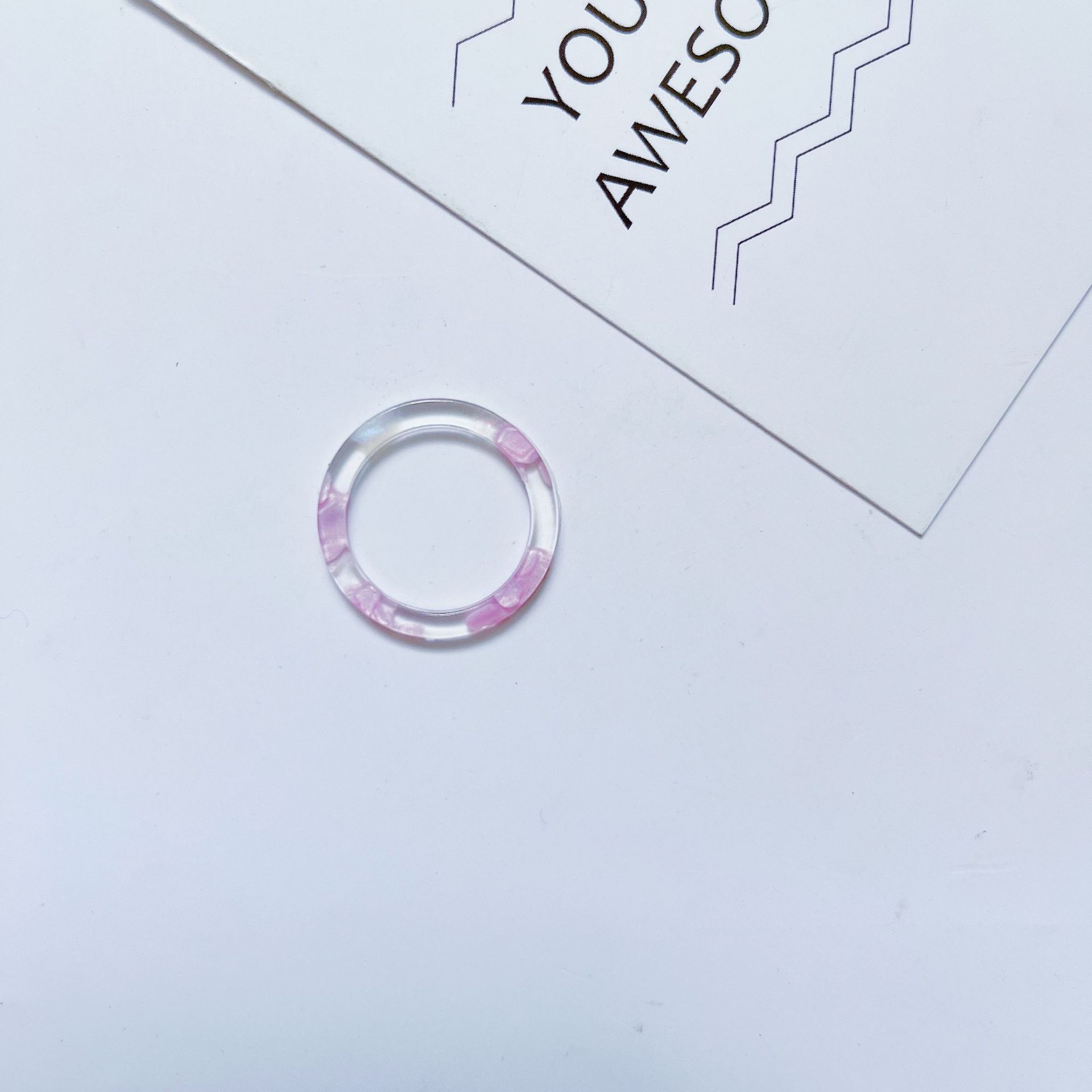 Women's Fashion Personality Transparent Color Ring