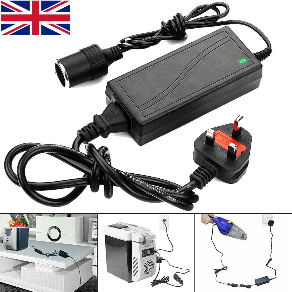240V To DC 12V Mains Plug Cigarette Lighter Socket Car Van Charger Power Adapter