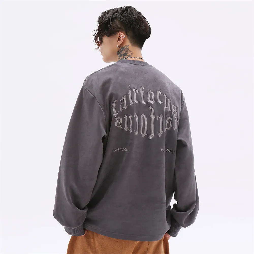 Men's Casual Loose Pullover Sweatshirt Top
