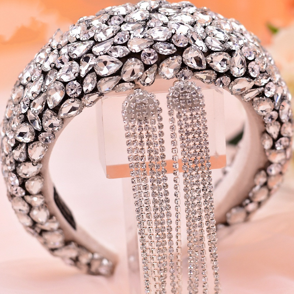 Rhinestone Headband Shiny Wedding Baroque Jewelry Full Of Diamonds