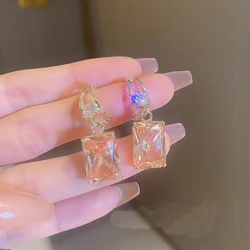 Gioielli d'Oro e Cristallo – Dangle per Festa con Rhinestones Lucenti
