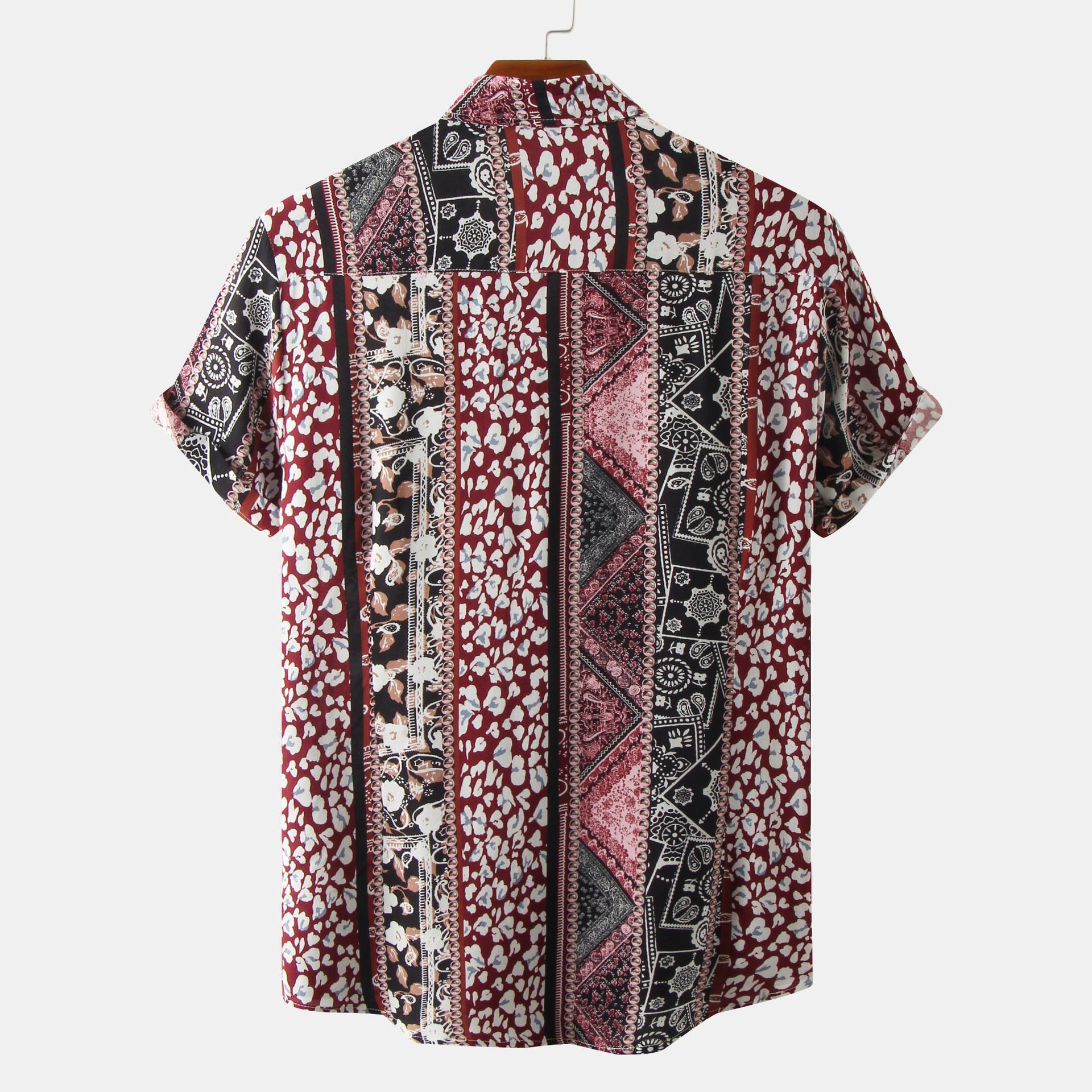 Title 5, Mens Floral Casual Short Sleeve Shirt Stylish ...