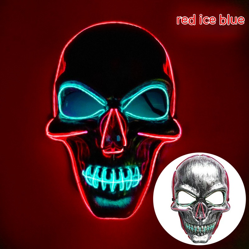 Red Ice Blue Two Tone Skull