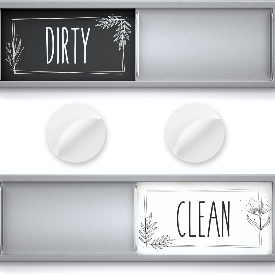 Premium Dishwasher Clean Dirty Magnet Sign - Smooth Sliding Indicator For Kitchen Organization — foto 3