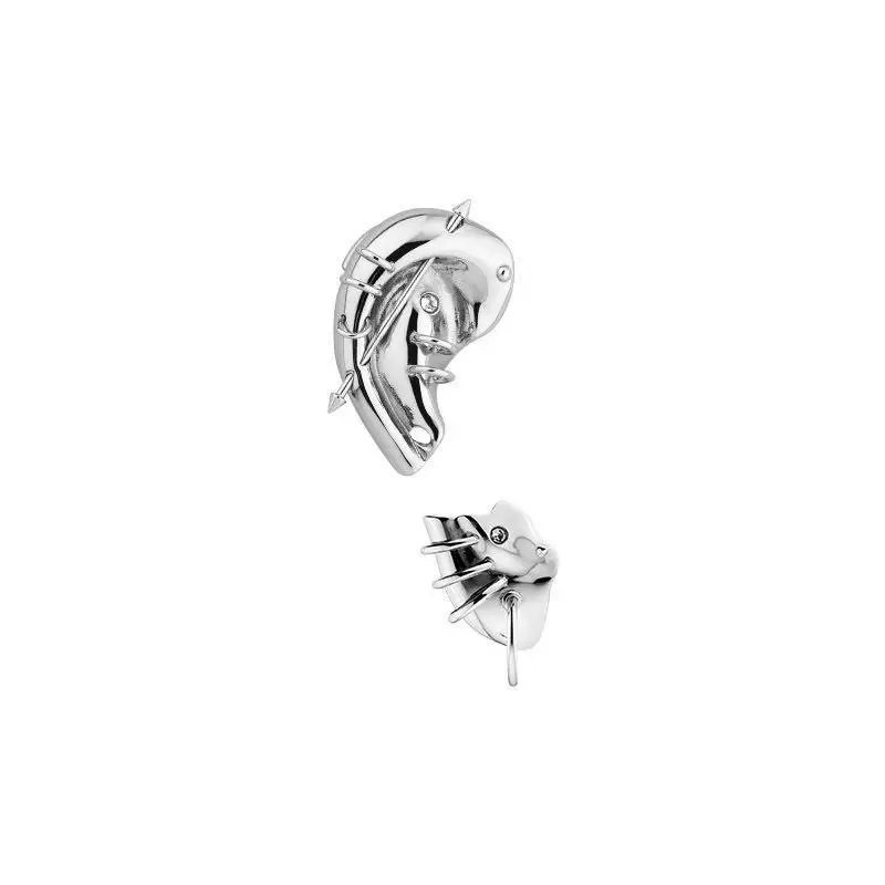 Spring New Pierced Metal Shape Niche Original Male And Female Earrings