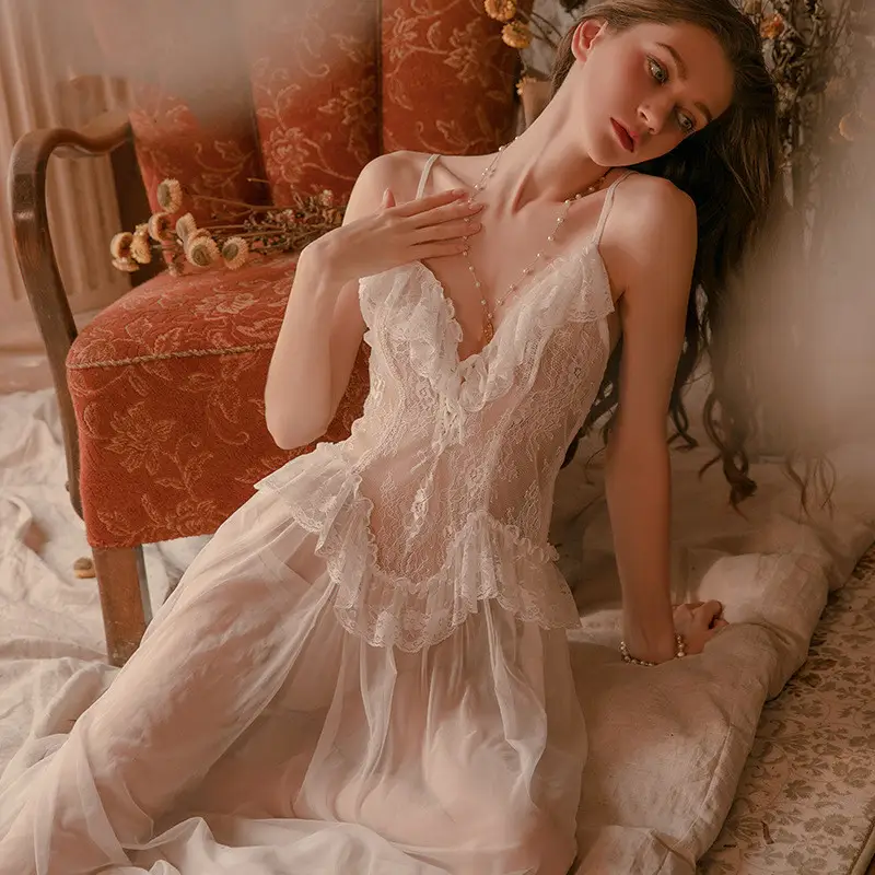 Net Yarn See-through Temptation Nightdress
