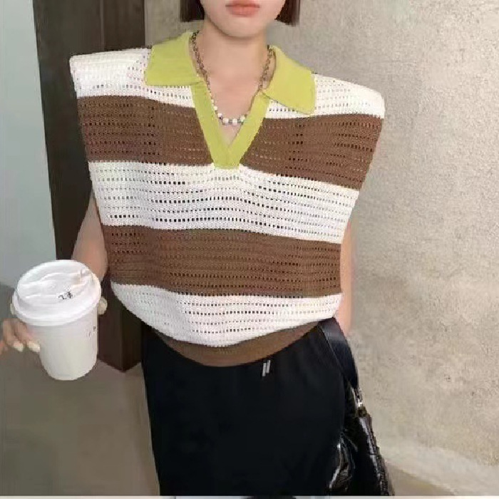 Sleeveless Sweater Thin Ice Silk Vest Woman