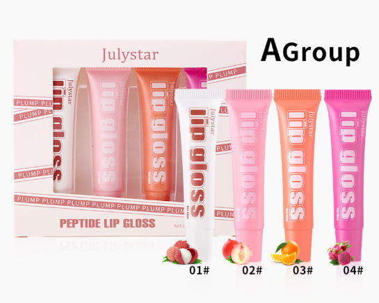 Lip Moisturizing Fruit Flavor Lip Honey 4-piece Set Lip Glaze Moisturizing Hydrating Lip Oil Makeup — foto 2