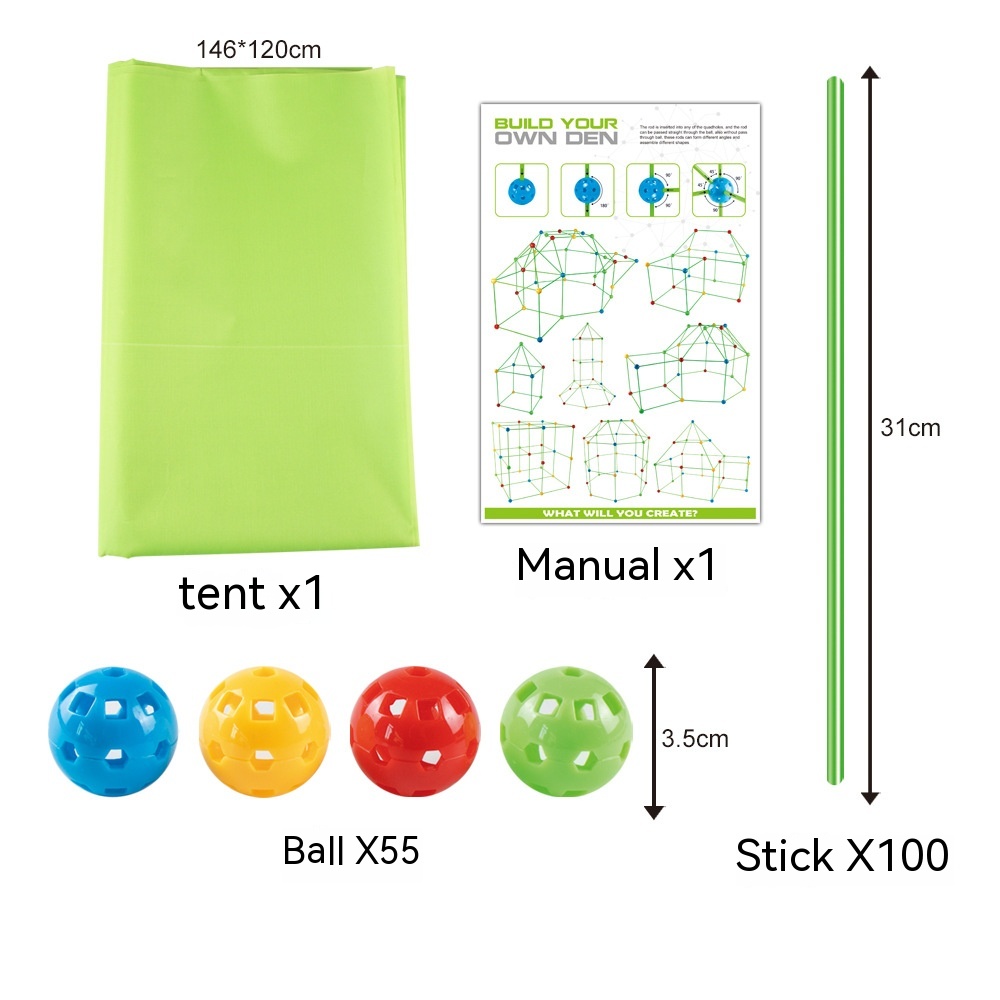 100sticks 55balls tent