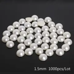 Pearl Loose Beads Handmade Ear Accessories Hair Material - White - View 1