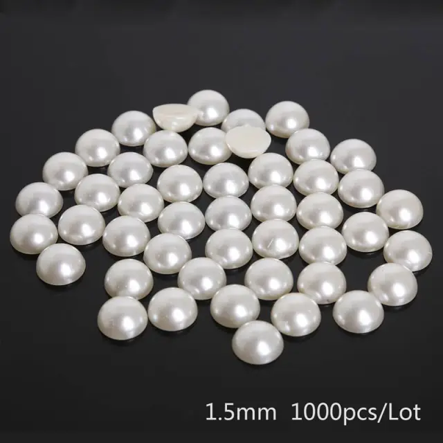 Pearl Loose Beads Handmade Ear Accessories Hair Material White - Shop at LoveMi