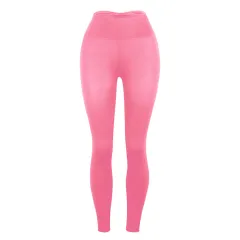 Ladies Slim Butt Lift Solid Colour Yoga Pants Leggings - Pink - View 1