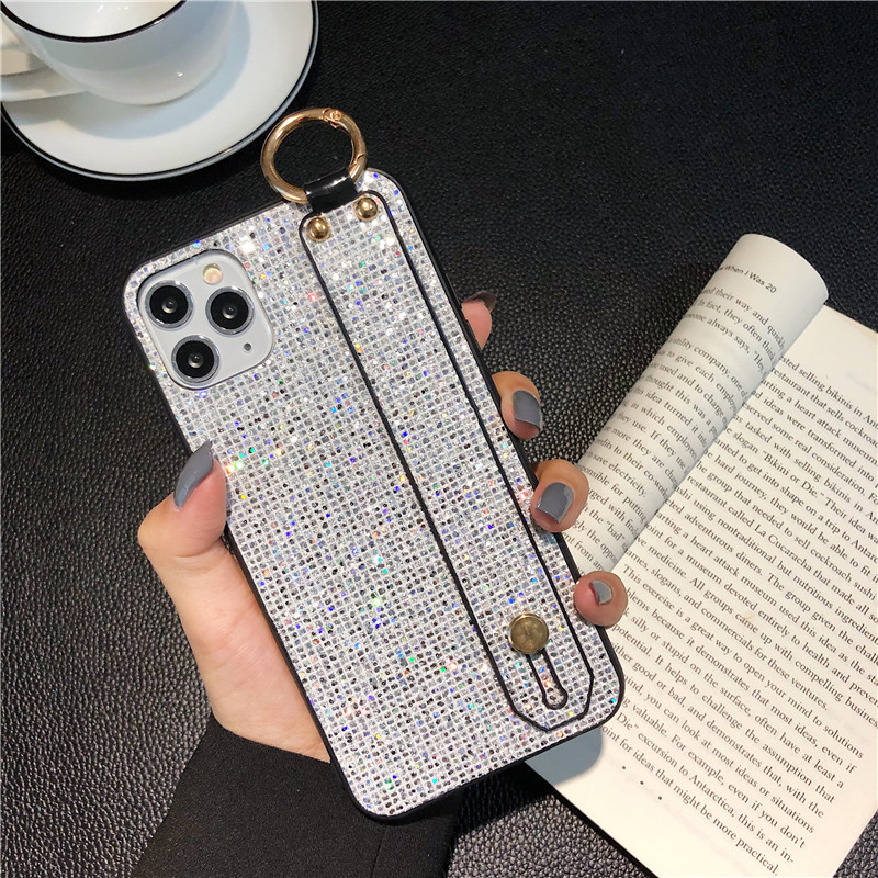 Title 1, Simple Glitter Wristband Edging Phone Case