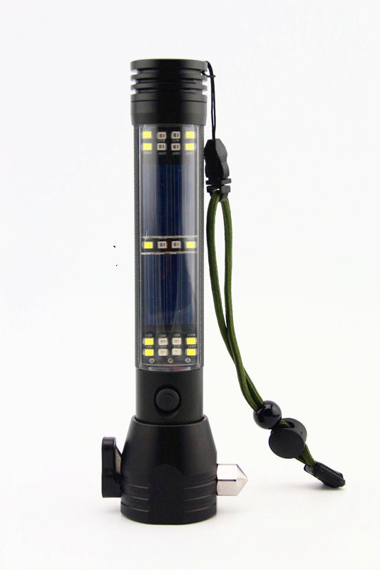 Rescue Solar Energy Safety Hammer Flashlight 1