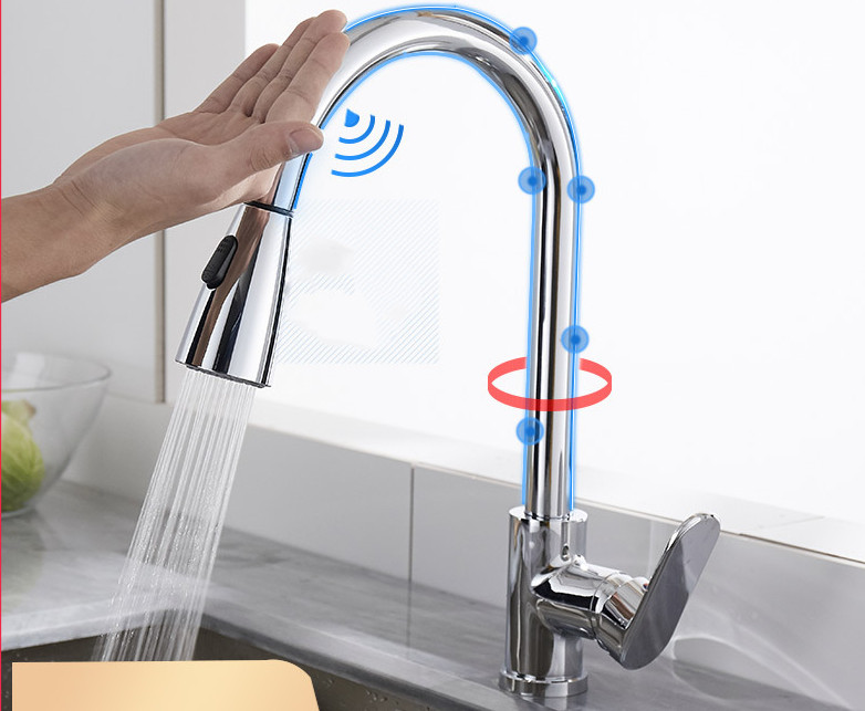 Title 3, Kitchen Touch Sensor Faucet Sensor Pulls Rotate...