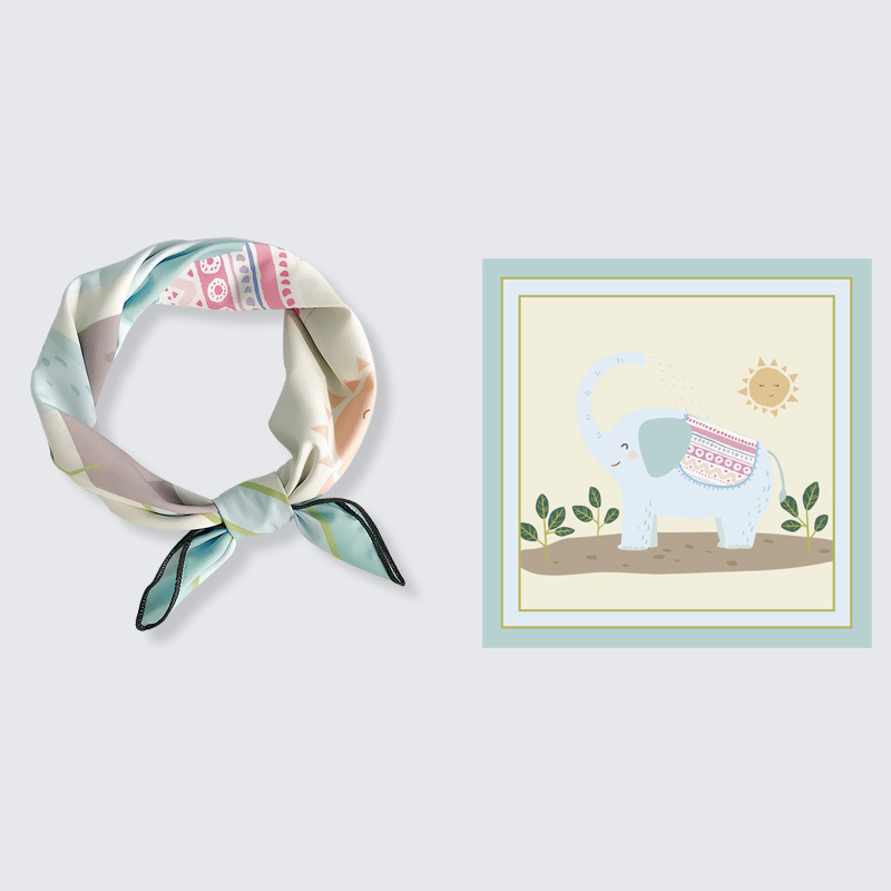 Decorative Spring And Autumn Chiffon Print Small Scarf