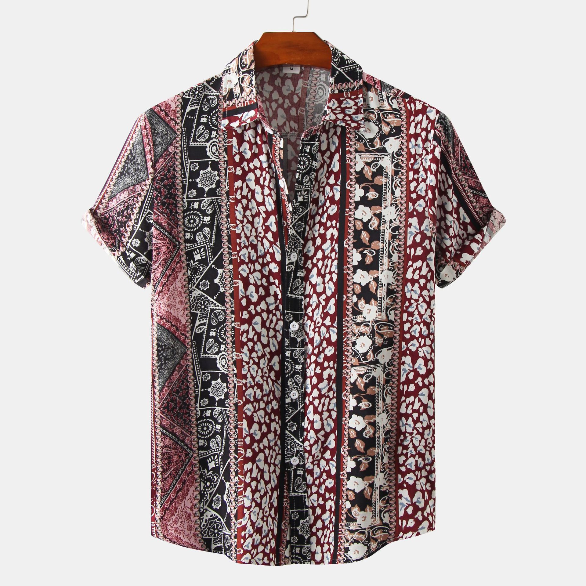 Title 2, Mens Floral Casual Short Sleeve Shirt Stylish ...