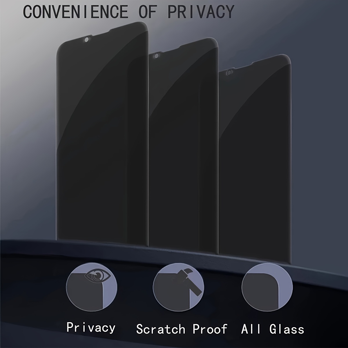 8pcs For Special Privacy Film, 4 Privacy Films 4 Lens Protectors HD Definition Front View 0.01s Lightning Touch Response 180 Protection Against Peeping, Anti Scratch, Anti-Smudge