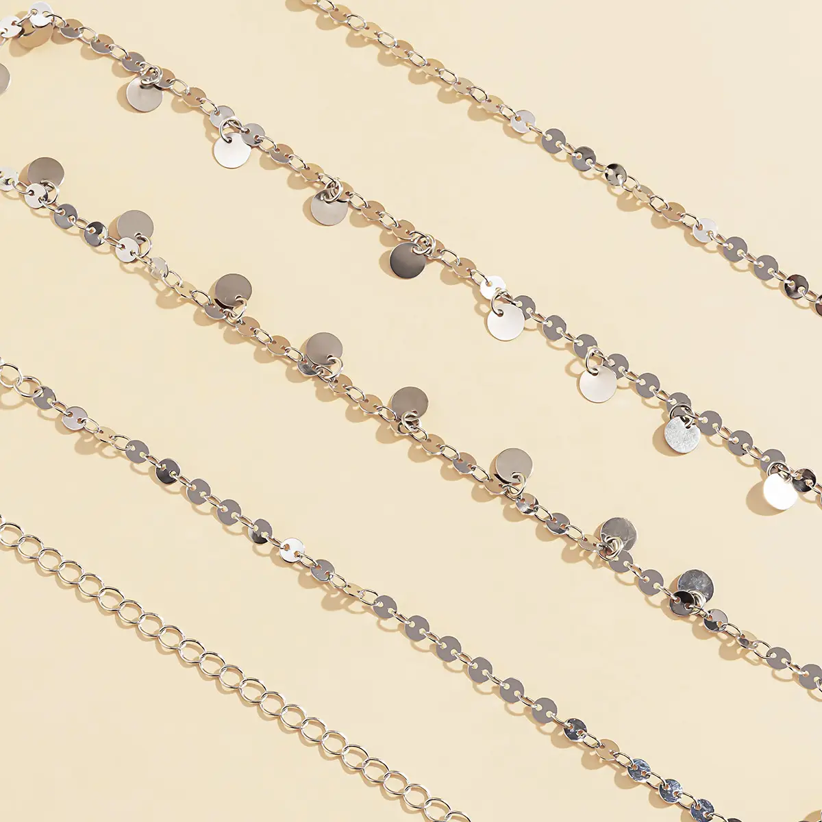 Fashion Sexy Geometric Sequins Tassel Waist Chain
