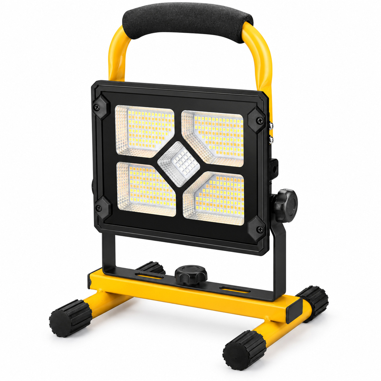 Solar Powered Rechargeable Battery Display Type C LED Flood Light W877 1 Dimmable Hanging Hook